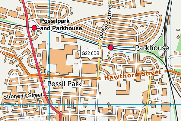 G22 6DB map - OS VectorMap District (Ordnance Survey)