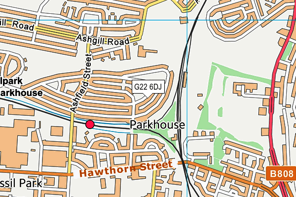 G22 6DJ map - OS VectorMap District (Ordnance Survey)