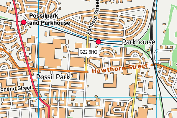 G22 6HQ map - OS VectorMap District (Ordnance Survey)