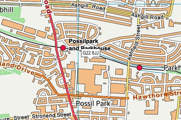 G22 6JJ map - OS VectorMap District (Ordnance Survey)