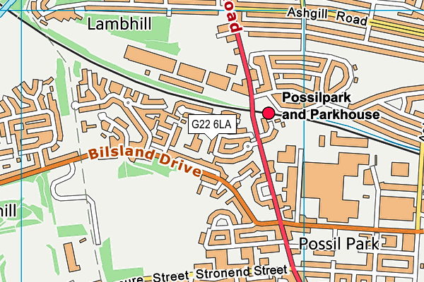 G22 6LA map - OS VectorMap District (Ordnance Survey)