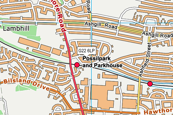 G22 6LP map - OS VectorMap District (Ordnance Survey)