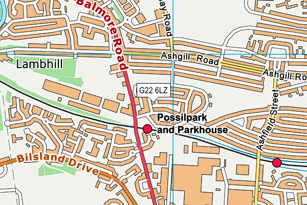G22 6LZ map - OS VectorMap District (Ordnance Survey) G22 6LZ map - OS VectorMap District (Ordnance Survey)
