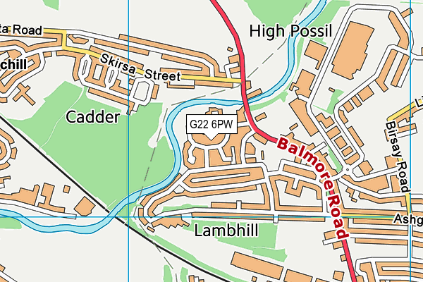 G22 6PW map - OS VectorMap District (Ordnance Survey) G22 6PW map - OS VectorMap District (Ordnance Survey)