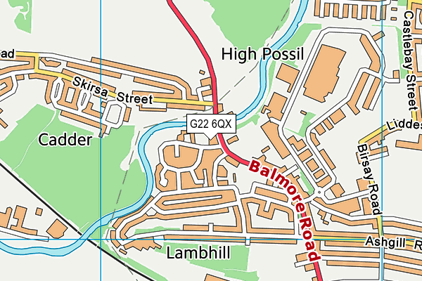 G22 6QX map - OS VectorMap District (Ordnance Survey) G22 6QX map - OS VectorMap District (Ordnance Survey)