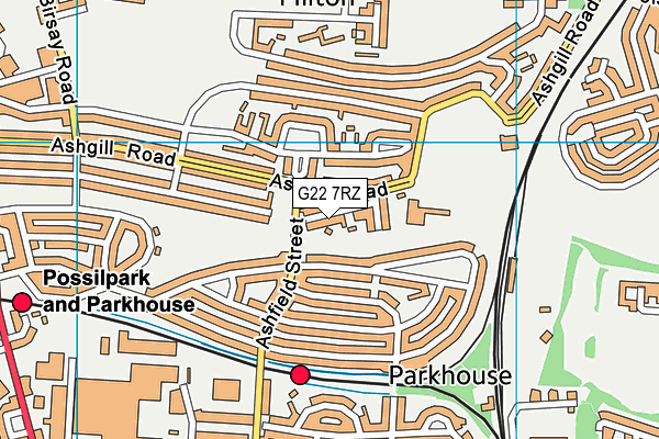 G22 7RZ map - OS VectorMap District (Ordnance Survey) G22 7RZ map - OS VectorMap District (Ordnance Survey)