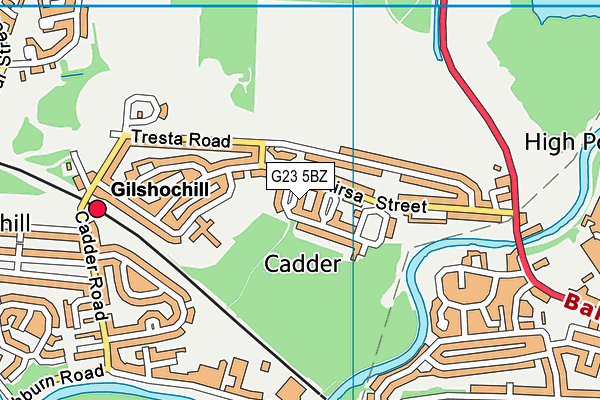 G23 5BZ map - OS VectorMap District (Ordnance Survey)