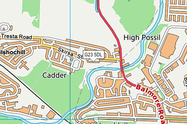 G23 5DL map - OS VectorMap District (Ordnance Survey)