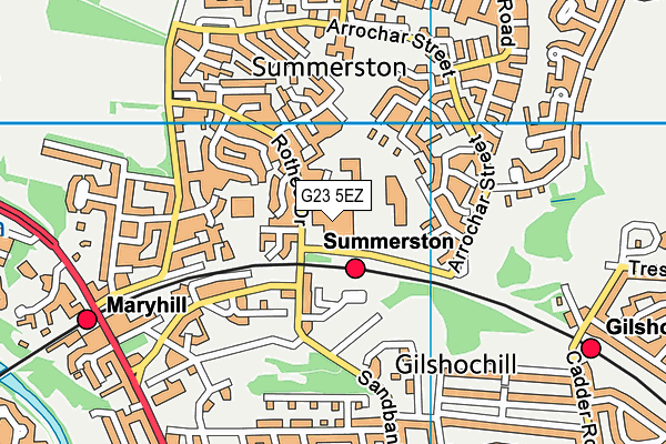 G23 5EZ map - OS VectorMap District (Ordnance Survey)