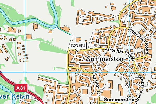 G23 5PJ map - OS VectorMap District (Ordnance Survey) G23 5PJ map - OS VectorMap District (Ordnance Survey)