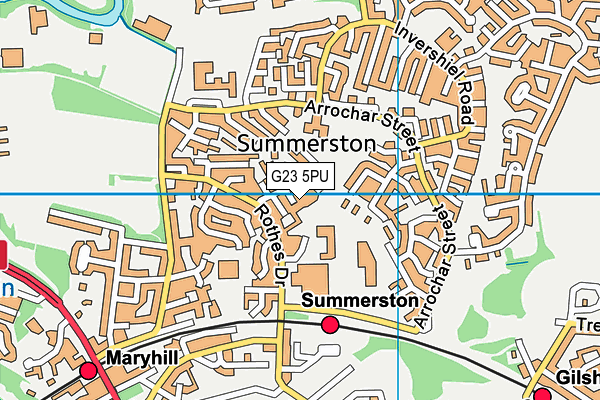 G23 5PU map - OS VectorMap District (Ordnance Survey)