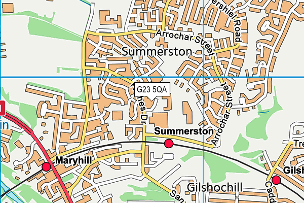 G23 5QA map - OS VectorMap District (Ordnance Survey) G23 5QA map - OS VectorMap District (Ordnance Survey)