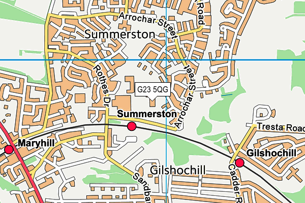 G23 5QG map - OS VectorMap District (Ordnance Survey)