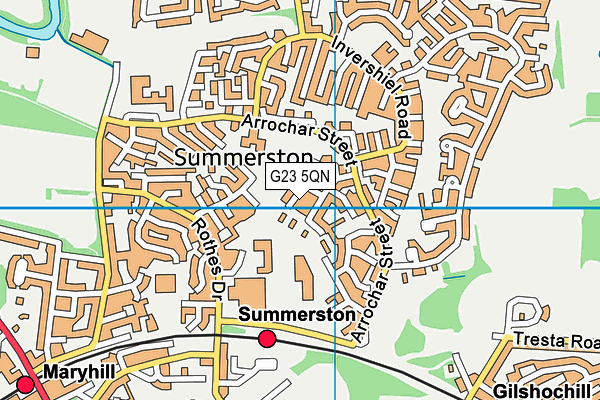 G23 5QN map - OS VectorMap District (Ordnance Survey)