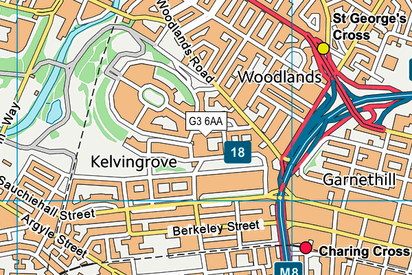 G3 6AA map - OS VectorMap District (Ordnance Survey)