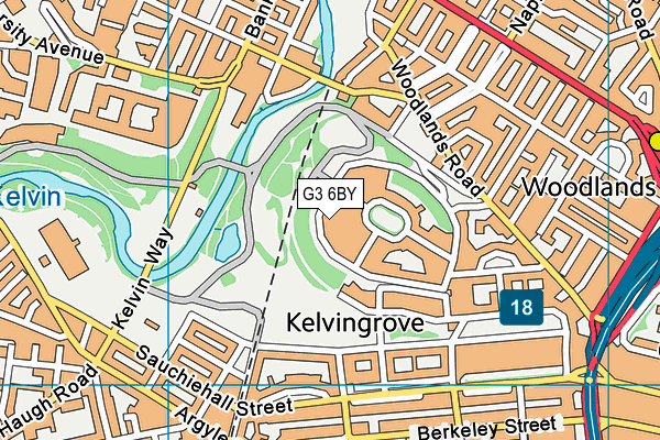 G3 6BY map - OS VectorMap District (Ordnance Survey)