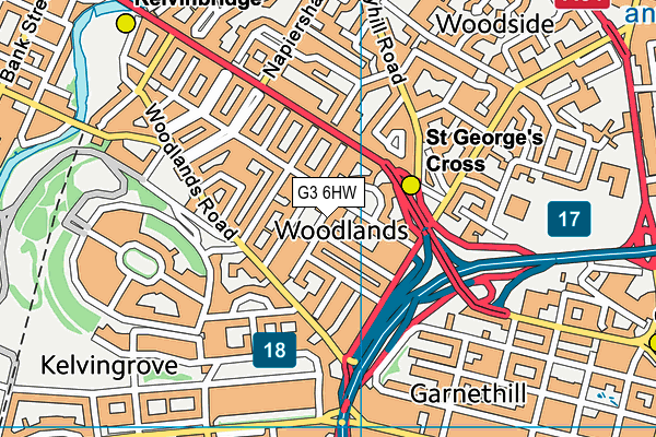 G3 6HW map - OS VectorMap District (Ordnance Survey)