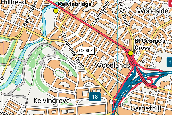 G3 6LZ map - OS VectorMap District (Ordnance Survey)