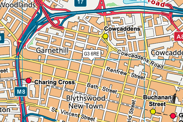 G3 6RE map - OS VectorMap District (Ordnance Survey)