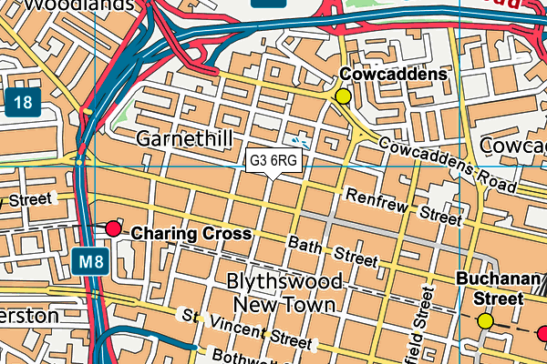 G3 6RG map - OS VectorMap District (Ordnance Survey)