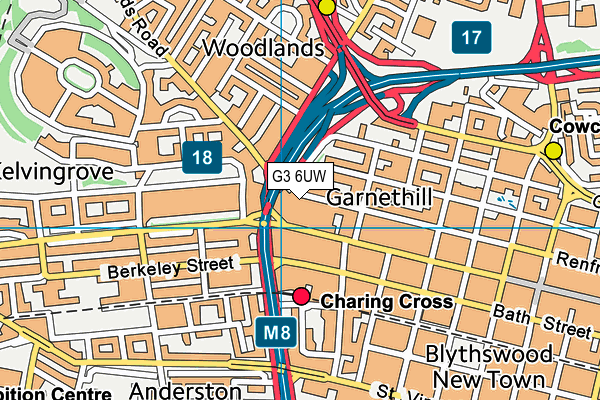 G3 6UW map - OS VectorMap District (Ordnance Survey)