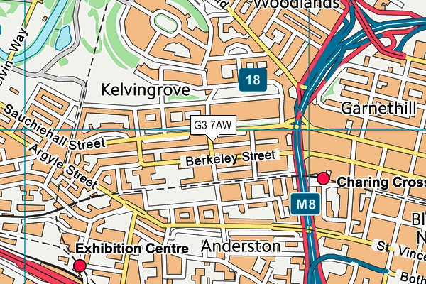 G3 7AW map - OS VectorMap District (Ordnance Survey)