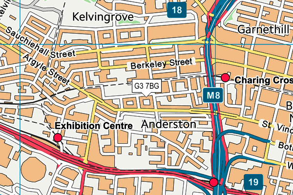 G3 7BG map - OS VectorMap District (Ordnance Survey)