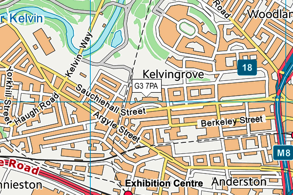 G3 7PA map - OS VectorMap District (Ordnance Survey)