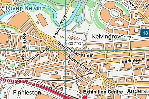 G3 7TG map - OS VectorMap District (Ordnance Survey)