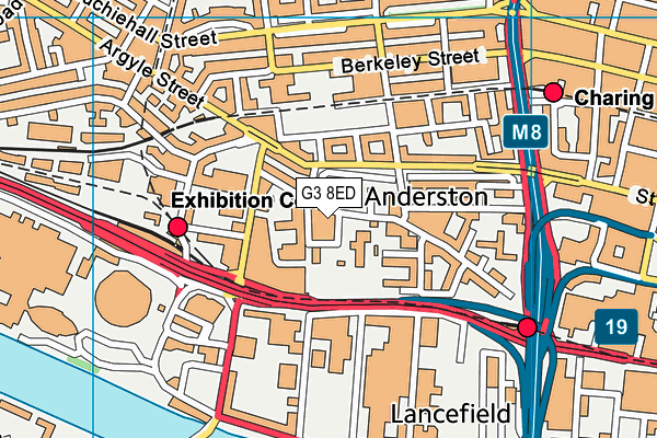 G3 8ED map - OS VectorMap District (Ordnance Survey)