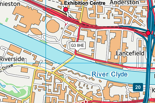 G3 8HE map - OS VectorMap District (Ordnance Survey)