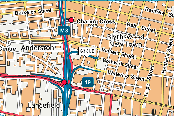 G3 8UE map - OS VectorMap District (Ordnance Survey)