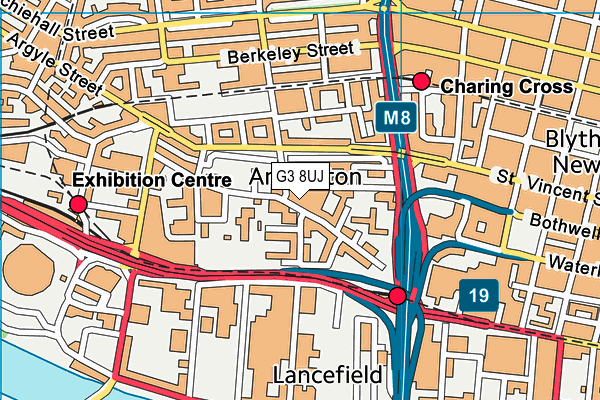 G3 8UJ map - OS VectorMap District (Ordnance Survey)