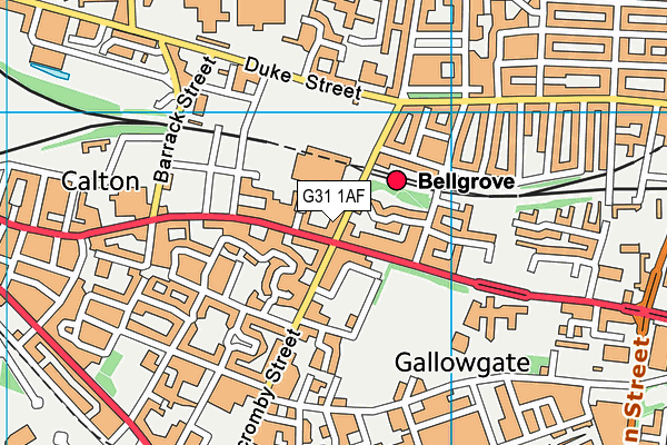 G31 1AF map - OS VectorMap District (Ordnance Survey)