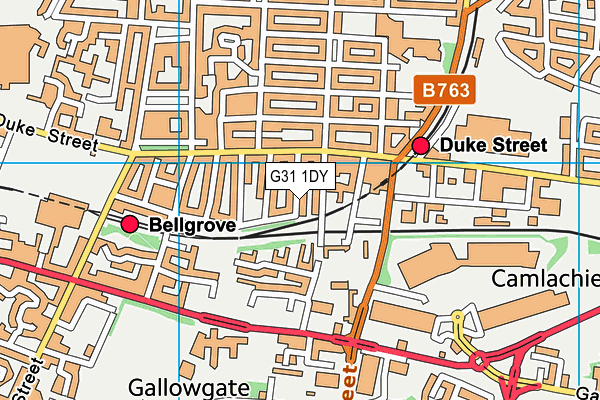 G31 1DY map - OS VectorMap District (Ordnance Survey) G31 1DY map - OS VectorMap District (Ordnance Survey)
