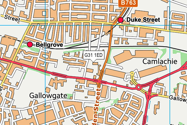 G31 1ED map - OS VectorMap District (Ordnance Survey) G31 1ED map - OS VectorMap District (Ordnance Survey)