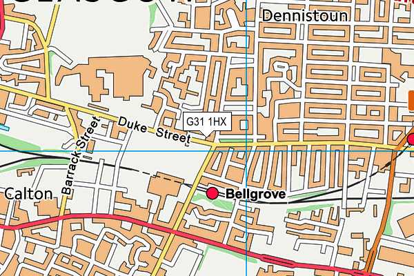 G31 1HX map - OS VectorMap District (Ordnance Survey) G31 1HX map - OS VectorMap District (Ordnance Survey)