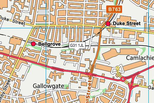 G31 1JL map - OS VectorMap District (Ordnance Survey) G31 1JL map - OS VectorMap District (Ordnance Survey)