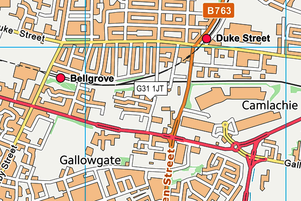 G31 1JT map - OS VectorMap District (Ordnance Survey)