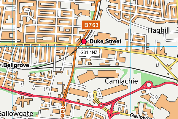 G31 1NZ map - OS VectorMap District (Ordnance Survey)