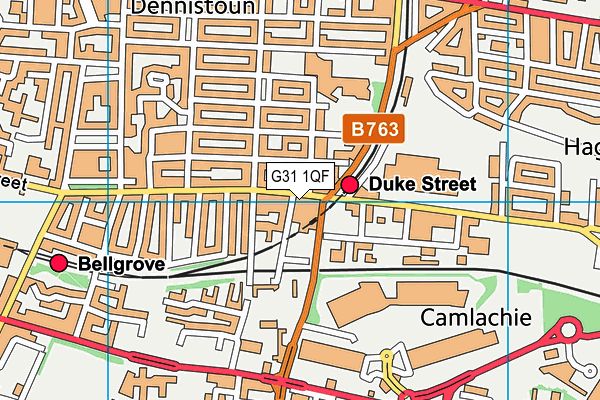G31 1QF map - OS VectorMap District (Ordnance Survey)