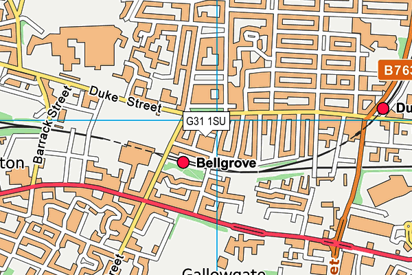 G31 1SU map - OS VectorMap District (Ordnance Survey)