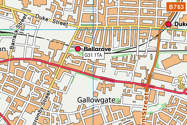 G31 1TA map - OS VectorMap District (Ordnance Survey) G31 1TA map - OS VectorMap District (Ordnance Survey)