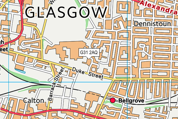 G31 2AQ map - OS VectorMap District (Ordnance Survey)