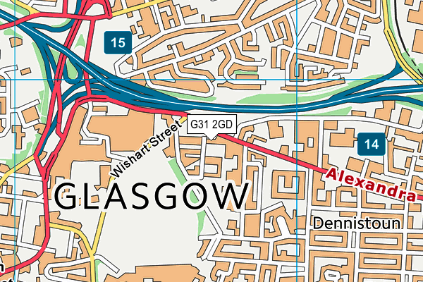 G31 2GD map - OS VectorMap District (Ordnance Survey)