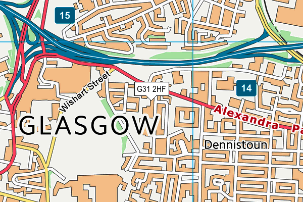 G31 2HF map - OS VectorMap District (Ordnance Survey)
