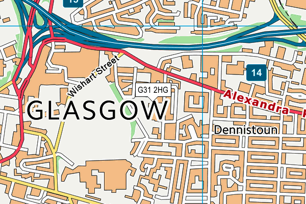 G31 2HG map - OS VectorMap District (Ordnance Survey)