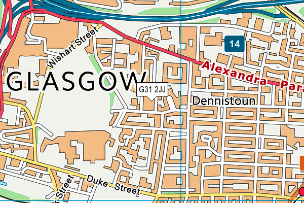 G31 2JJ map - OS VectorMap District (Ordnance Survey)