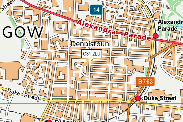 G31 2LU map - OS VectorMap District (Ordnance Survey)