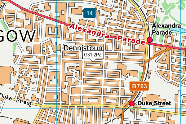 G31 2PZ map - OS VectorMap District (Ordnance Survey)